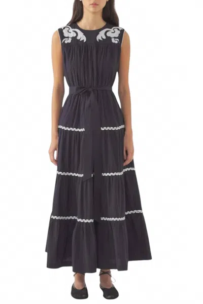 Antik Batik Dali Sun Dress In Dark Navy In Blue