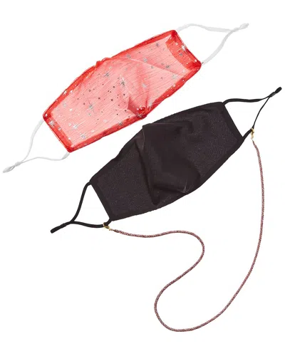 Marcus Adler 2 Cloth Face Masks & Chain Set In Multi