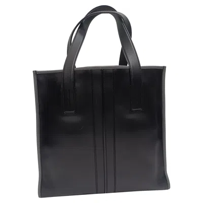 Tod's Slim Script Tote In Black Leather In Black