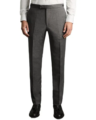 Reiss Degree Flannel Trouser In Gray