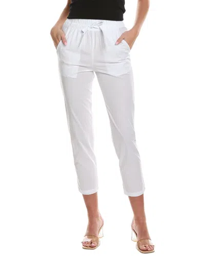 Alpha Studio Smocked Pant In White