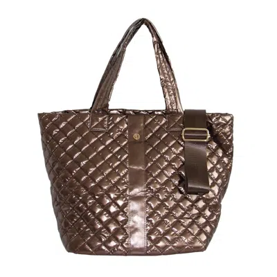 Lemonbella Women's Debra Diamond Quilted Nylon Tote Bag In Coca Mocha In Brown