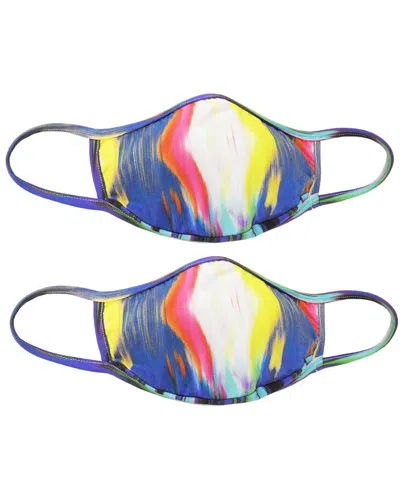 Pq Swim Set Of 2 Cloth Face Masks In Multi