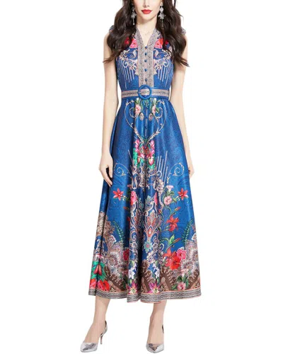 Elaine Midi Dress In Blue