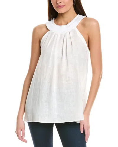 Sara Campbell Arabella Linen Tank Top In White