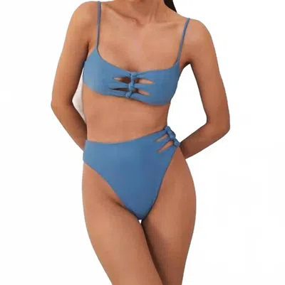 Vix Women's Hot Pant Bikini Bottom In Light Blue In Blue