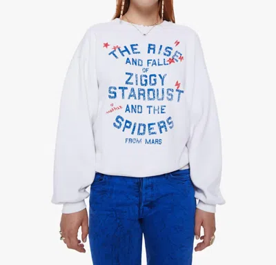 Mother Ziggy Stardust Sweatshirt In Chalk White Multi In White