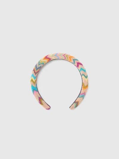 Missoni Padded Zigzag Wool-blend Headband In Multi
