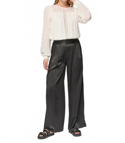 Nu Denmark Oana Wide Leg Trousers In Black In Black