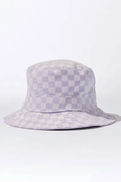 Frankies Bikinis Women's Jax Bucket Hat In Purple Check In Purple