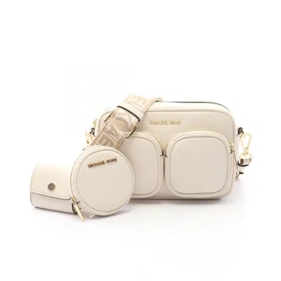 Michael Kors Jet Set Item Leather Shoulder Bag In White