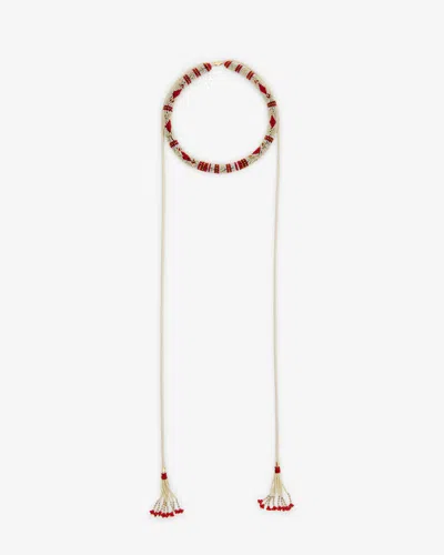 Isabel Marant Nina Beaded Necklace In Multi