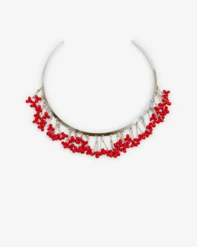 Isabel Marant Nora Beaded Choker In Silver