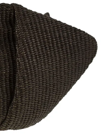 Brunello Cucinelli Women Marina Pouch Bag In Techno Cotton Raffia In Brown