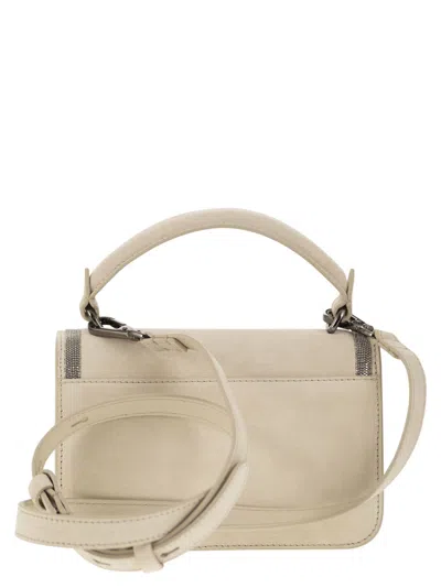 Brunello Cucinelli Women Suede Bag With Precious Contour In Neutral