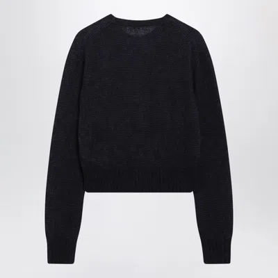 Chloé Navy Blue Alpaca-blend Sweater Women In Black