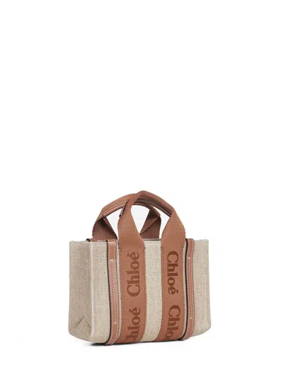 Chloé Women Dusty Tan Woody Mini Tote Bag In Neutral