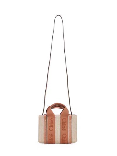 Chloé Women Dusty Tan Woody Mini Tote Bag In Neutral