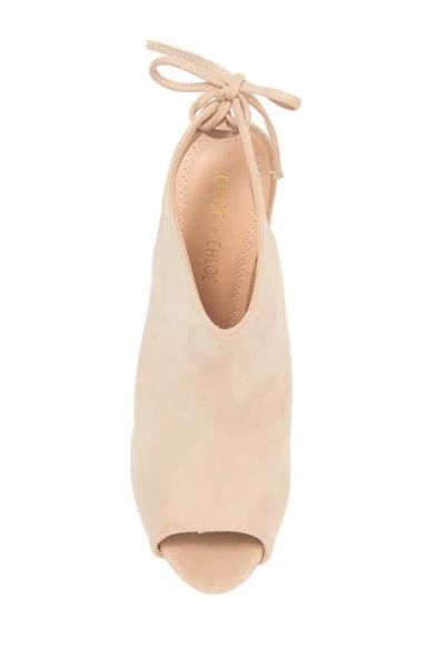 Chase & Chloe Chase And Chloe Marcy Cutout Bootie In Neutral