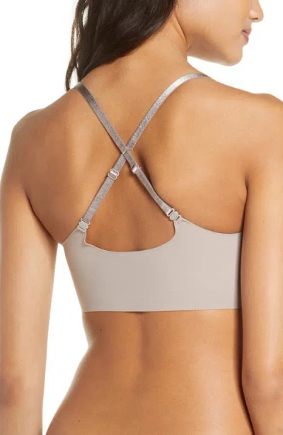 True & Co. True Body Triangle Convertible Strap Bralette In Brown