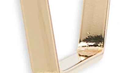 Panacea Hexagonal Hoop Earrings In Gold