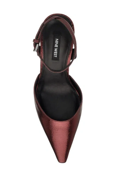 Nine West Kellie Ankle Strap Pointed Toe Pump In Multi