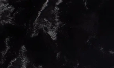 Eliza J Shawl Collar Faux Fur Capelet In Black