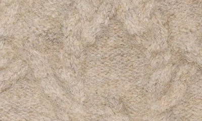 Allsaints Cable Knit Beanie In Brown