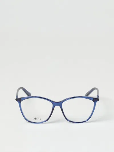 Dior Blue Plastic Glasses Frame In Blue