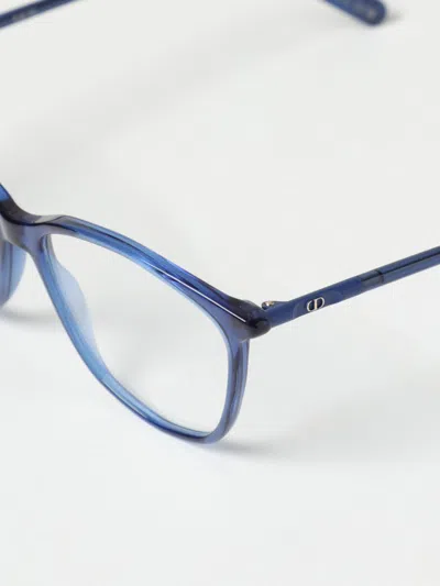 Dior Blue Plastic Glasses Frame In Blue