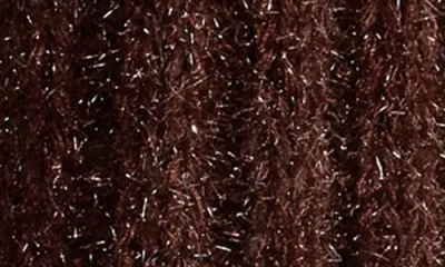 Bcbg Cozy Metallic Knit Muffler Scarf In Brown