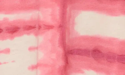 Go Couture Tie Dye Asymmetrical High-low Hem Sweater In Pink