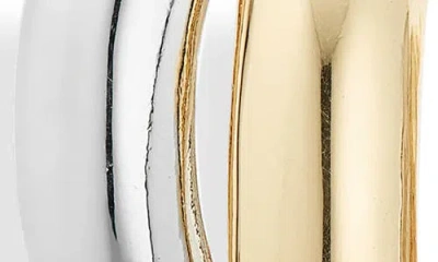 Cara Two-tone Line Stud Earrings In Multi