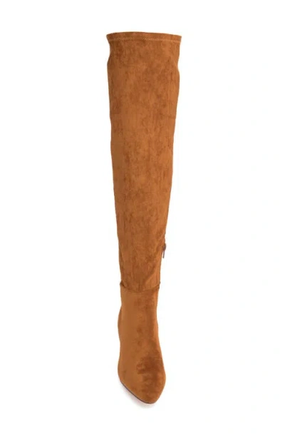 Chase & Chloe Chase And Chloe Wynter Over The Knee Boot In Brown