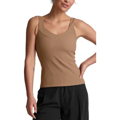 Beyond Yoga Impulse Rib Classic Tank In Brown