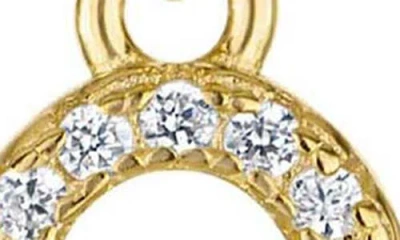 Fzn Cubic Zirconia Initial Drop Earrings In Gold