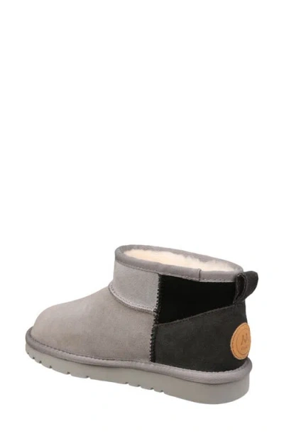 Mykos Genuine Shearling Lined Suede Bootie In Multi