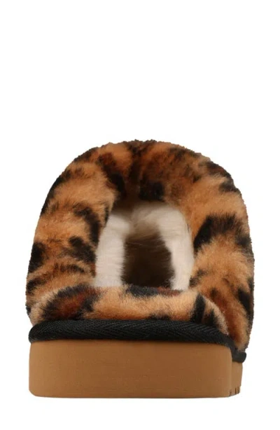 Mykos Genuine Shearling Suede Slipper In Multi