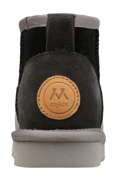 Mykos Genuine Shearling Lined Suede Bootie In Multi