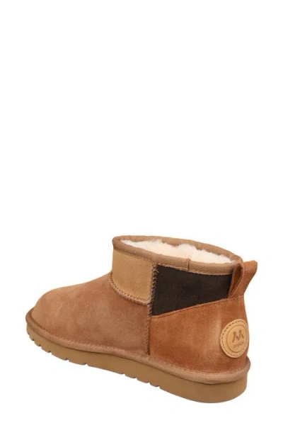 Mykos Genuine Shearling Lined Suede Bootie In Animal Print