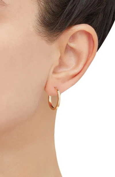Frankie & Zoe 14k Yellow Gold Square Tube Hoop Earrings In Gold