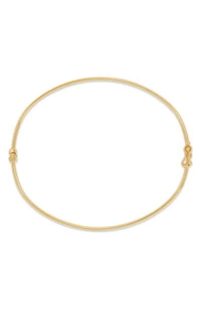 Frankie & Zoe 14k Yellow Gold Hollow Hinged Bangle Bracelet In Gold