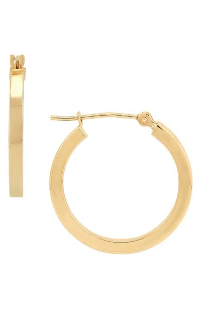Frankie & Zoe 14k Yellow Gold Square Tube Hoop Earrings In Gold