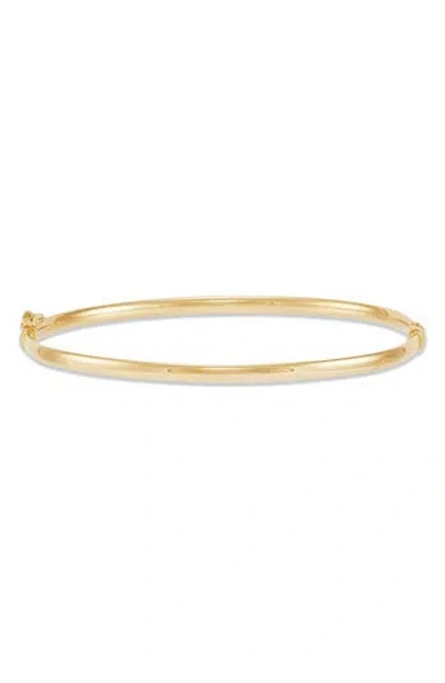 Frankie & Zoe 14k Yellow Gold Hollow Hinged Bangle Bracelet In Gold