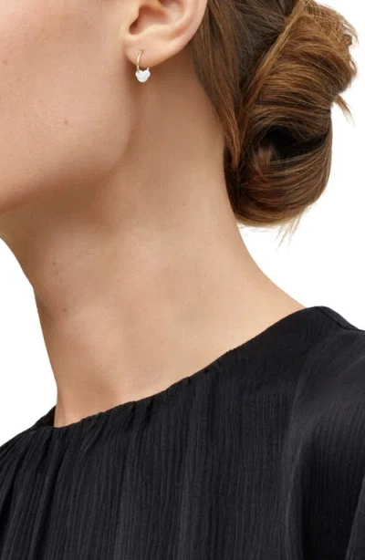 Frankie & Zoe 14k Yellow Gold Cultured Pearl Hoop Earrings In Gold