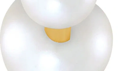 Frankie & Zoe 14k Yellow Gold Cultured Pearl Hoop Earrings In Gold