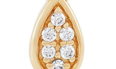 Frankie & Zoe Diamond Drop Huggie Hoop Earrings In Gold