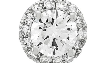 Frankie & Zoe 10k White Gold Lab Grown Diamond Halo Stud Earrings In White