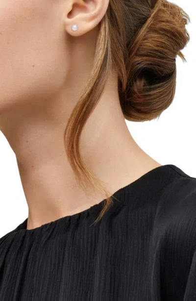 Frankie & Zoe Pearl Stud Earrings In White