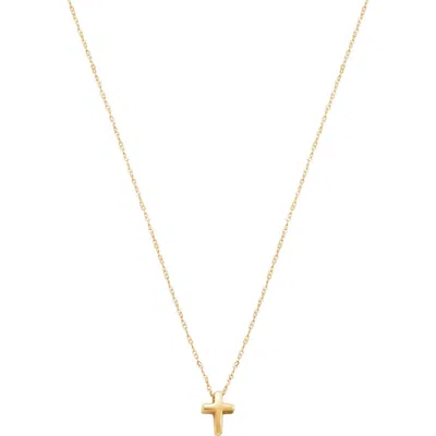 Frankie & Zoe Polished Cross Pendant Necklace In Gold